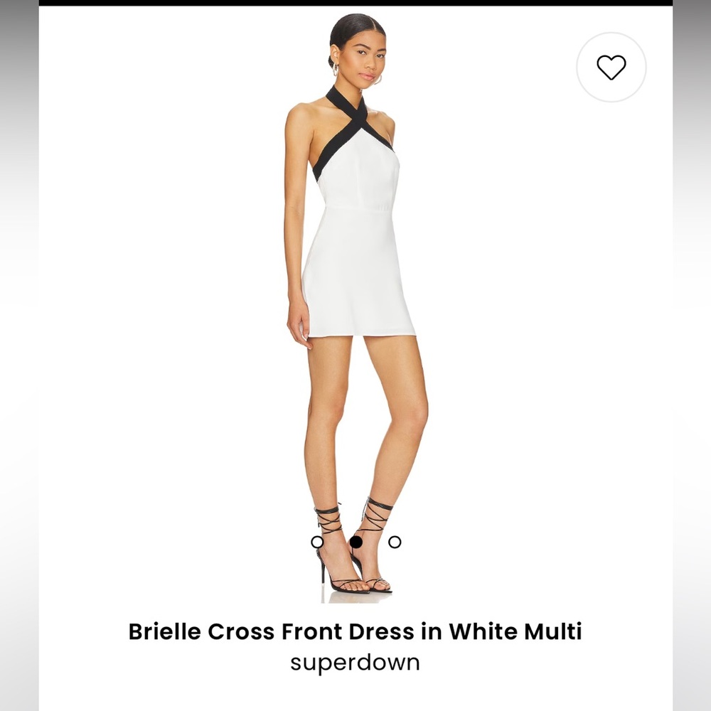 superdown White and Black Mini Dress